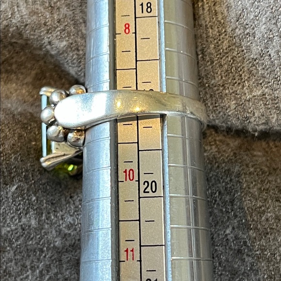 Sterling Lemon Quartz Ring-size 9 - Picture 9 of 11